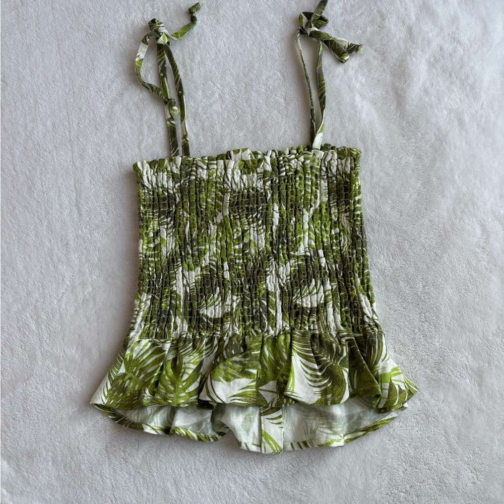NWT Chaser Green Leaf Print Women's Top - Size Small. - Picture 4 of 13